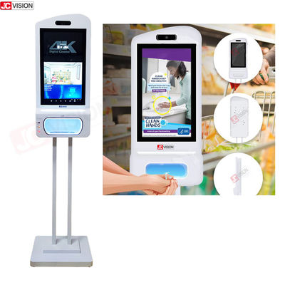 Facial Recognition Temperature Scanner Hand Sanitizer Advertising Kiosk